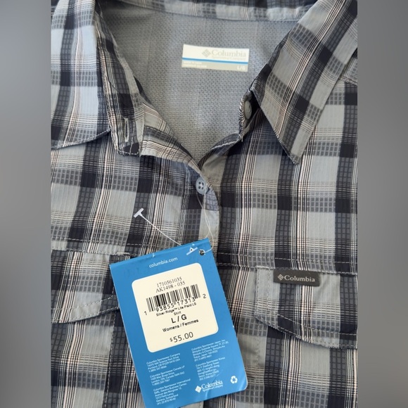 Columbia Black and Gray Checkered Shirt - Picture 6 of 9